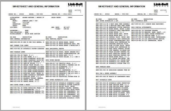 Linkbelt Telescopic Crawler Crane TCC 500 Service Manual 1