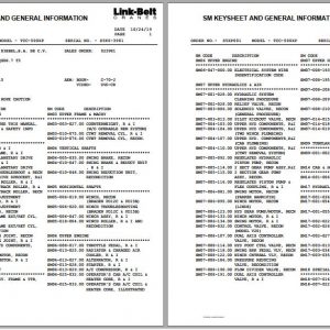 Linkbelt Telescopic Crawler Crane TCC 500XP Service Manual 1