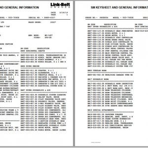 Linkbelt Telescopic Crawler Crane TCC 750CE Service Manual 1