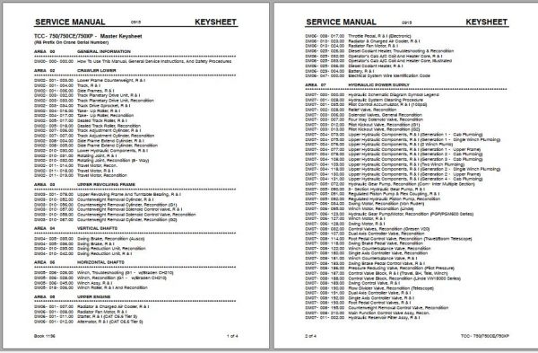 Linkbelt Telescopic Crawler Crane TCC 750XP Service Manual 1