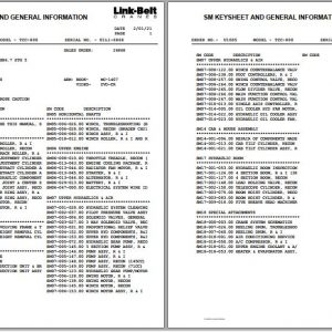 Linkbelt Telescopic Crawler Crane TCC 800 Service Manual 1