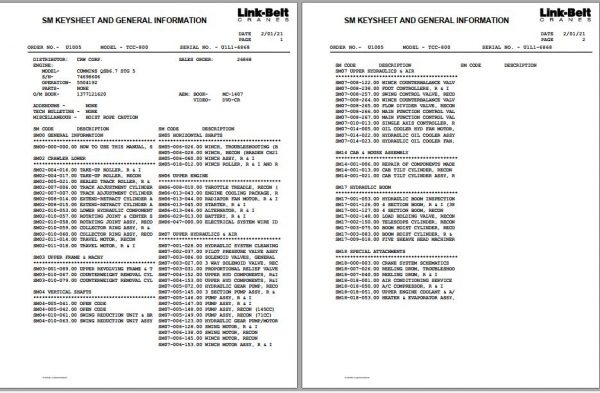 Linkbelt Telescopic Crawler Crane TCC 800 Service Manual 1