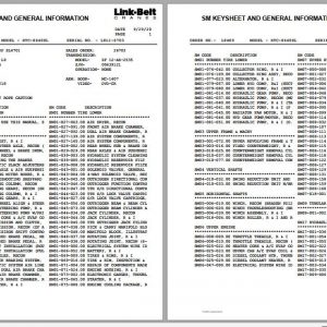 Linkbelt Telescopic Truck Crane HTC 8640SL Service Manual 1