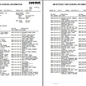 Linkbelt Telescopic Truck Crane HTC 8650 II Service Manual 1