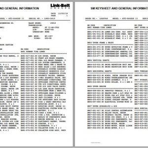 Linkbelt Telescopic Truck Crane HTC 8660XP II Service Manual 1