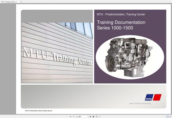 MTU Diesel Engine Series 1000 1500 Traning V Center 1