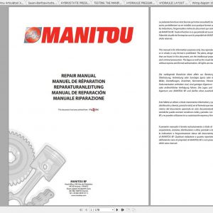 Manitou Articulated Jib Platform 160 180 ATJ Repair Operator Manuals 1
