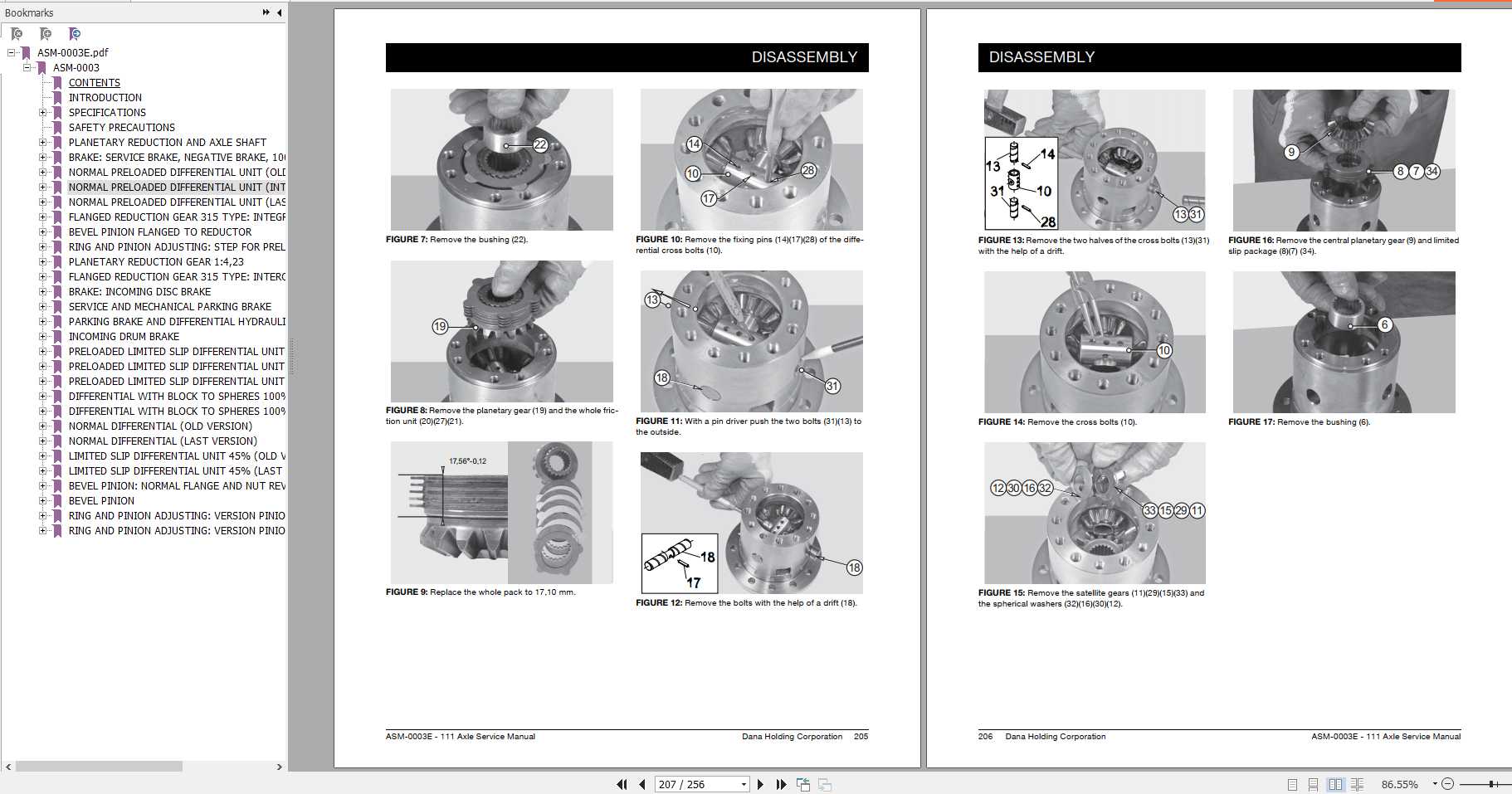 Manitou DANA Axle Type 111 Repair Manual 647431EN