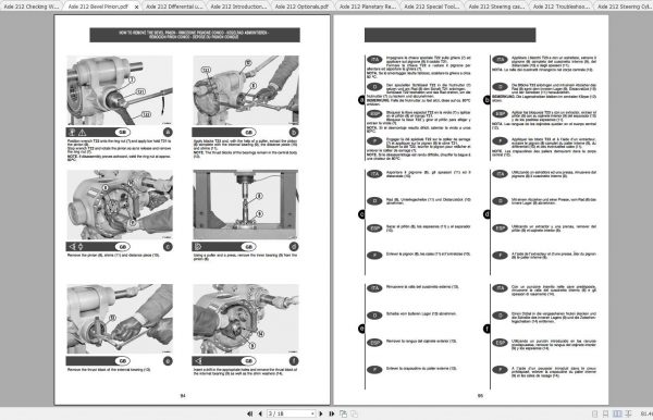 Manitou DANA Axle Type 212 Repair Manual 547983 06 05 2011 2