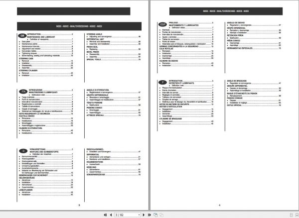 Manitou DANA Axle Type 416 100 Repair Manual 647388 2