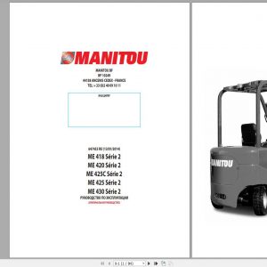 Manitou Forklift ME 418 420 425C 425 430 Serie 2 Operators Manual 647453RU 1