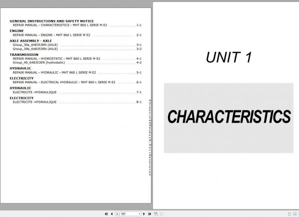Manitou MHT 860 L Serie M E2 Repair Manual 648353EN 2