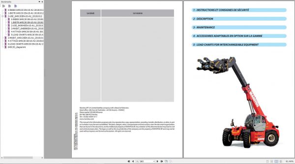 Manitou MHT MHT X 10180 10230 Mining 129M ST4 ST3A S1 Operators Manual 649130EN US AU 03 03 2021 2