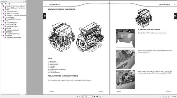 Manitou MHT10120 MHT10160 MHT10225 MHT10180 MHT990 MHO MHT7140 E3 Repair Manual 647366EN 2