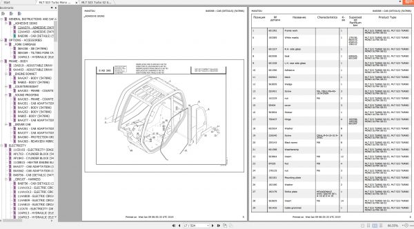 Manitou MLT 523 Genuine Part Catalogues 2