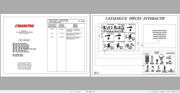 Manitou MLT 630 634 731 MT 732 932 Serie B E2 Parts Catalogue CD547845 1