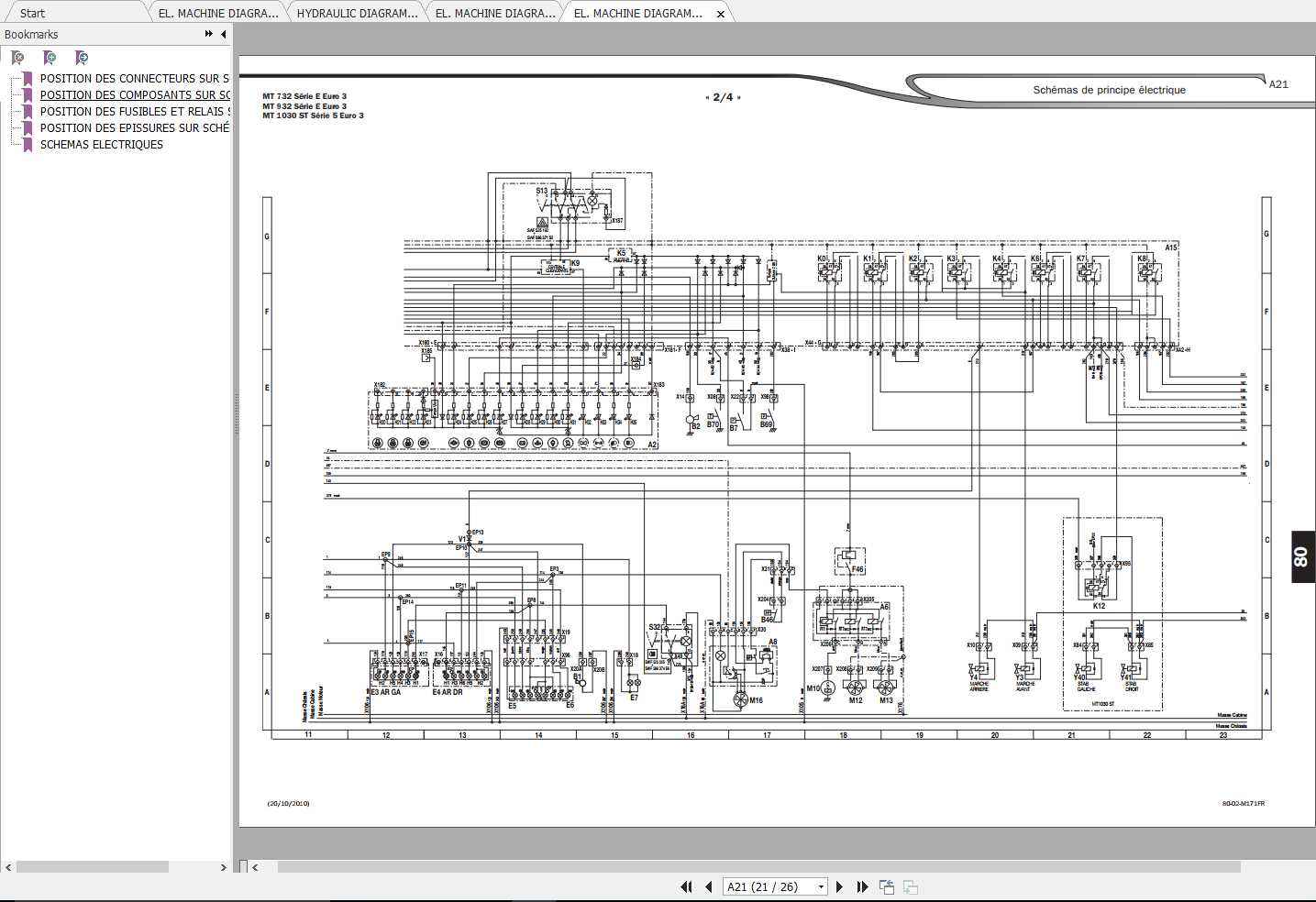 Manitou MLT 732 932 1030 LSU 6 7 10 EN 15000 Schemes & Presentation