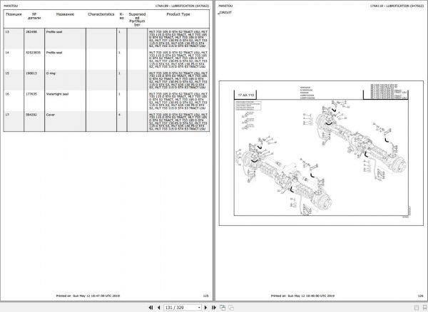 Manitou MLT 733 115 D ST4 S3 Genuine Parts Catalogue 2