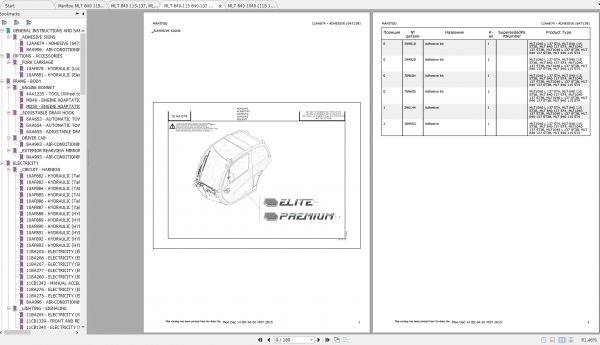 Manitou MLT 840 1040L 115 137 PS JD ST4 S1 ST3B Genuine Part Catalogues 3