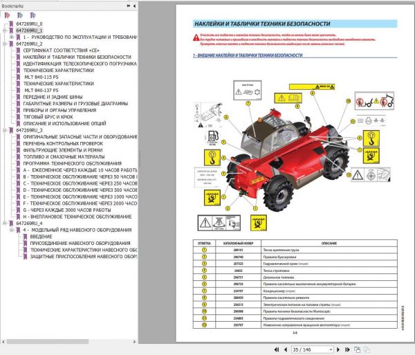 Manitou MLT 840 115 PS MLT 840 137 PS Operators Manual 647269RU 2