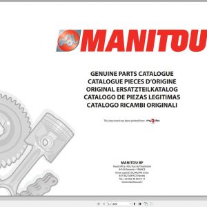 Manitou MLT 845 120 H S3 E3 Genuine Parts Catalogue 1