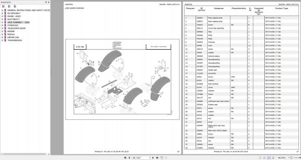 Manitou MLT X 1035 100 LT LSU S6 E3 Genuine Parts Catalogue 647121 2