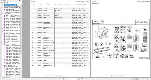 Manitou MLT X 841 1041 145 PS L Y ST3A S1 Genuine Parts Catalogue 2