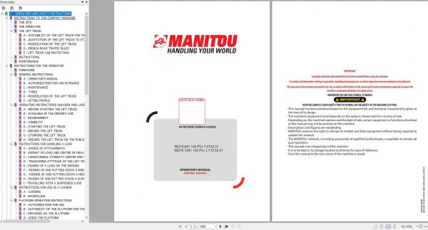 Manitou MLT X 841 1041 145 PS L Y ST3A S1 Operators Manual 647874EN USM4 A122020 1