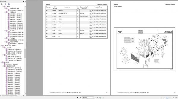 Manitou MLT X 845 120 S5 E3 Genuine Parts Catalogue 648616 2