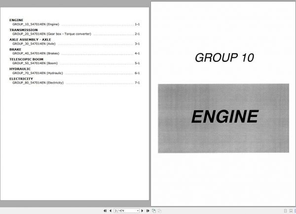 Manitou MLT523 MLT526 MLT626 MLT725 S2 S3 Turbo Ultra Repair Manual 547014EN 2