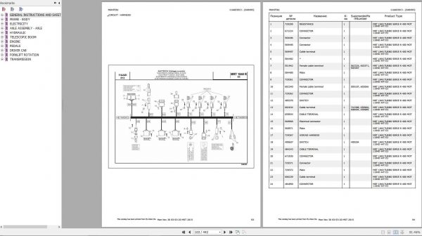 Manitou MRT 1840 Turbo Serie R400 Genuine Parts Catalogue 648493 2