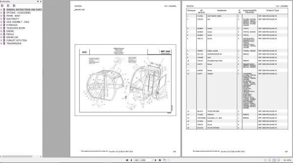 Manitou MRT 3050 PRIVILEGE E3 Genuine Parts Catalogue 648388 2