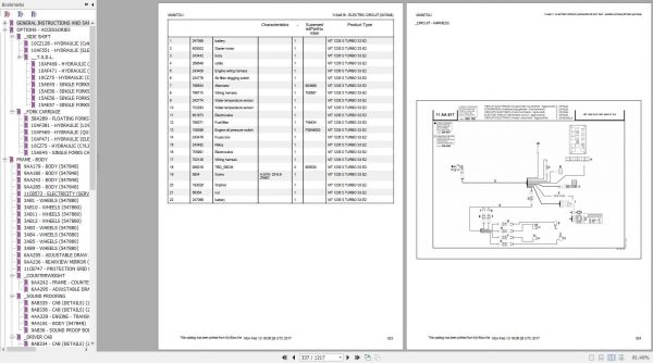 Manitou MT 1235 S TURBO S3 E2 Genuine Parts Catalogue 2
