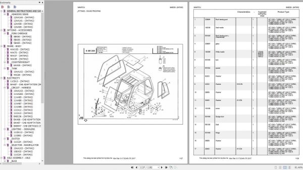 Manitou MT 1240 L TURBO MONO ULTRA Genuine Parts Catalogue 2