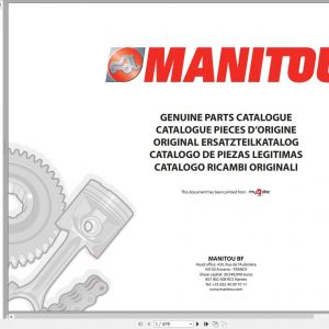 Manitou MT 1335 H A ST3B Genuine Parts Catalogue 647390 1
