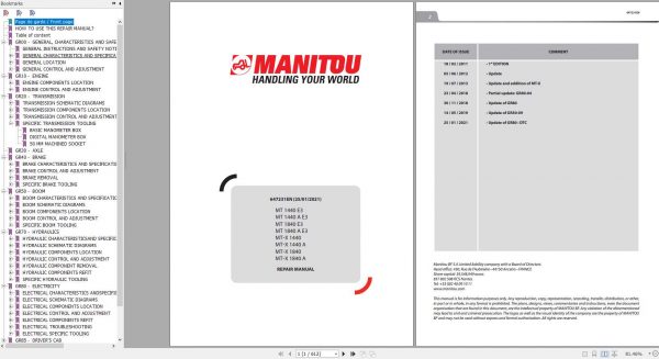 Manitou MT 1440 1840 A E3 MT X 1440 1840 A Repair Manual 647231EN 25 01 2021 1