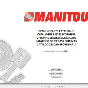 Manitou MT 1440 1840 H ST3B Genuine Parts Catalogue 1