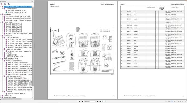 Manitou MT 1440 1840 HA 100P ST4 S1 Genuine Parts Catalogue 2