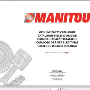 Manitou MT 1637 Genuine Parts Catalogue 1