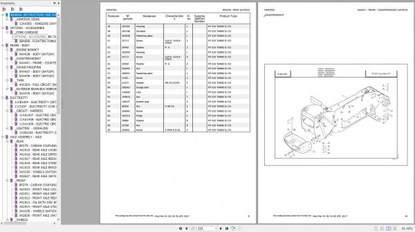 Manitou MT 625 TURBO S1 E3 Genuine Parts Catalogue 2