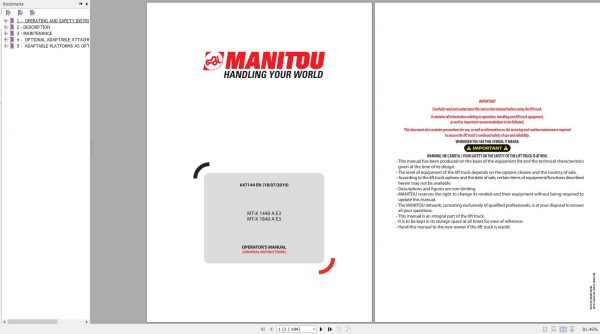 Manitou MT X 1440 1840 A E3 Operators Manual 647144EN 18 07 2019 1