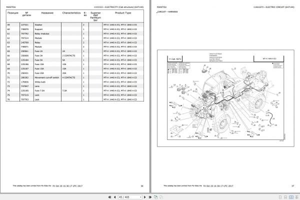 Manitou MT X 1840 A E3 Genuine Parts Catalogue 2