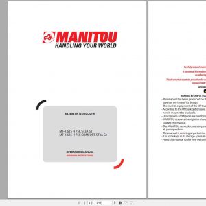 Manitou MT X 625 H 75K Comfort ST3A S2 Operators Manual 647808EN 23 10 2019 1