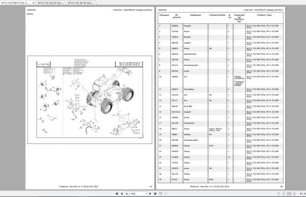 Manitou MT X 732 Genuine Parts Catalogues 2