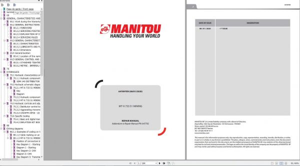 Manitou MT X 733 S1 Mining Repair Manual 647897EN 08 01 2020 1