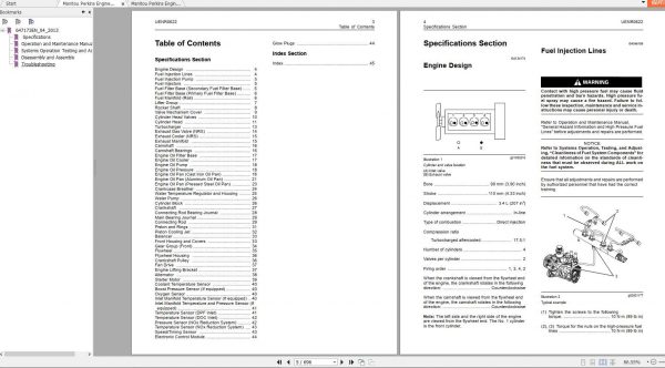Manitou Perkins Engine 854E E34TA 854F E34T Repair Manual 647173EN 2