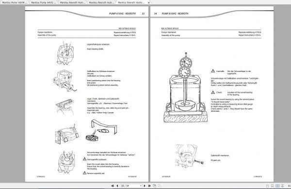 Manitou Sauer Danfoss Hydrostatic Pump Motor Repair Manuals 3