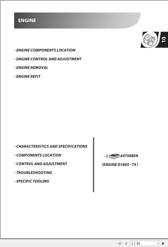 Manitou TMT 55 HT T4 S1 TMT 55 XT T4 S1 Engine Repair Manual 647508EN 1