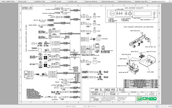 Merlo CINGO SERIE 2 ab 2007 Service Manual Hydraulic Electrical Diagram DE 3