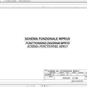 Merlo MPR15 Electrical Diagram Error Code DE 1